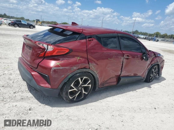 2018 Toyota C-HR XLE with VIN JTNKHMBX1J1005816, listed as a Copart auction lot 50871045 with 80,341 mi miles and Salvage Title. Bid and sale history available at carsss.com. Image 3.