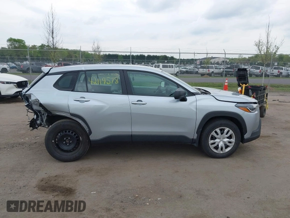 2023 Toyota Corolla Cross L with VIN 7MUAAABG4PV063424, listed as a IAAI auction lot 42119578 with 14,743 mi miles and . Bid and sale history available at DreamBid. Image 14.