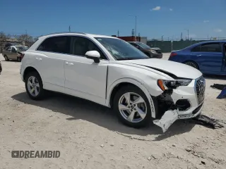 2021 Audi Q3 Premium with VIN WA1AUCF39M1133071, listed as a Copart auction lot 53138115 with 21,639 mi miles and Salvage Title. Bid and sale history available at carsss.com. Image 4.