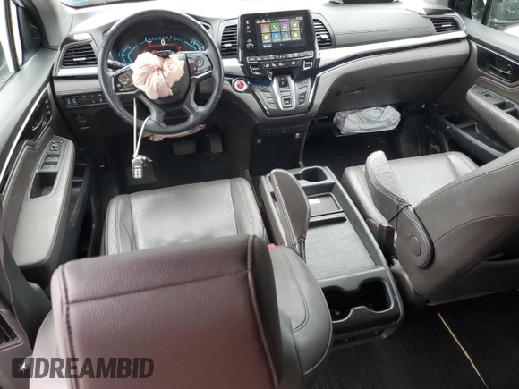 2020 Honda Odyssey Elite with VIN 5FNRL6H95LB035854, listed as a Copart auction lot 53243425 with 40,598 mi miles and Salvage Title. Bid and sale history available at DreamBid. Image 8.