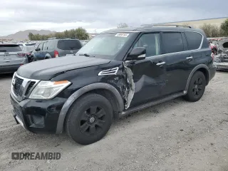 2017 Nissan Armada SV with VIN JN8AY2ND5H9005792, listed as a Copart auction lot 48800165 with 100,316 mi miles and Salvage Title. Bid and sale history available at carsss.com. Image 1.