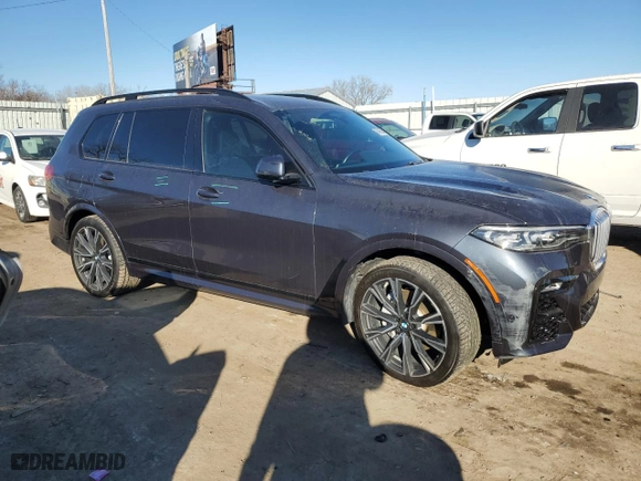 2019 BMW X7 xDrive50i with VIN 5UXCX4C58KLS39108, listed as a Copart auction lot 42416005 with 94,177 mi miles and Salvage Title. Bid and sale history available at carsss.com. Image 4.