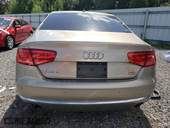 2012 Audi A8 L with VIN WAURVAFD3CN024063, listed as a Copart auction lot 81508834 with 92,002 mi miles and Salvage Title. Bid and sale history available at carsss.com. Image 6.