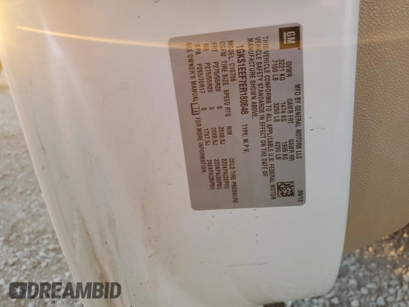 2014 GMC Yukon Denali z VIN 1GKS1EEF7ER180648, wystawiony jako Copart lot #79656084 z przebiegiem Nie podano mil oraz Szkoda całkowita • Salvage title. Historia ofert i sprzedaży dostępna na DreamBid. Obrazek 13.