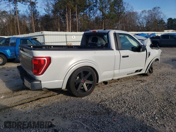 2021 Ford F-150 XL with VIN 1FTMF1C57MKD79392, listed as a Copart auction lot 87130764 with 29,241 mi miles and Salvage title. Bid and sale history available at DreamBid. Image 3.