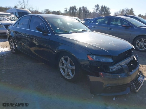 2010 Audi A4 2.0T Premium Plus with VIN WAUFFAFLXAN058599, listed as a IAAI auction lot 41502654 with 161,563 mi miles. Bid and sale history available at carsss.com. Image 1.
