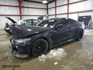 2021 BMW M4 Competition with VIN WBS33AZ0XMCG66716, listed as a Copart auction lot 44862645 with 0 mi miles and Salvage Title. Bid and sale history available at carsss.com. Image 1.
