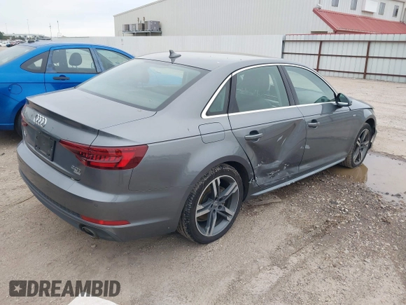 2018 Audi A4 Premium Plus with VIN WAULMAF48JA218178, listed as a IAAI auction lot 41285101 with 47,570 mi miles. Bid and sale history available at carsss.com. Image 4.