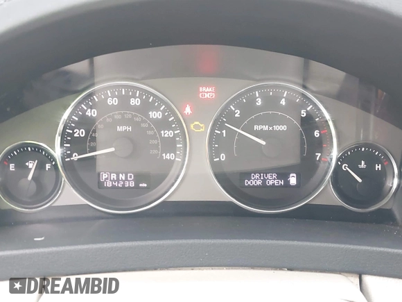 2010 Jeep Grand Cherokee Limited with VIN 1J4RR5GT2AC138675, listed as a IAAI auction lot 42471032 with 184,238 mi miles and . Bid and sale history available at DreamBid. Image 7.