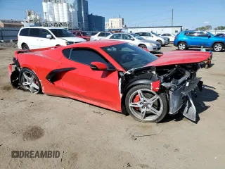 2023 Chevrolet Corvette 2LT with VIN 1G1YB2D44P5116636, listed as a Copart auction lot 74525944 with 2,027 mi miles and Salvage title. Bid and sale history available at DreamBid. Image 4.