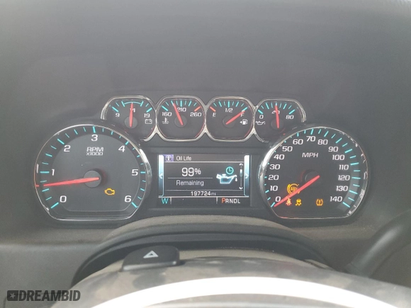 2017 Chevrolet Tahoe LT with VIN 1GNSKBKCXHR183265, listed as a Copart auction lot 51372955 with 197,724 mi miles and Salvage Title. Bid and sale history available at carsss.com. Image 9.
