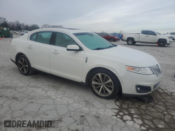 2009 Lincoln MKS with VIN 1LNHM93RX9G613958, listed as a Copart auction lot 49293785 with Not Provided miles and Salvage Title. Bid and sale history available at DreamBid. Image 4.