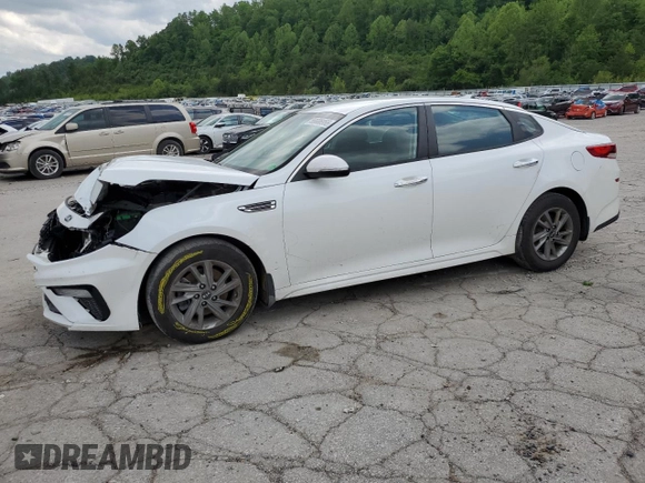 2019 Kia Optima LX with VIN 5XXGT4L34KG311998, listed as a Copart auction lot 56686955 with 135,484 mi miles and Salvage title. Bid and sale history available at DreamBid. Image 1.