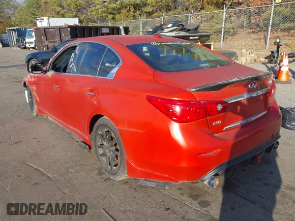 2015 Infiniti Q50 Premium with VIN JN1BV7AR1FM410942, listed as a IAAI auction lot 41252017 with 68,055 mi miles and . Bid and sale history available at DreamBid. Image 3.