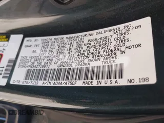 2010 Toyota Tacoma with VIN 5TEMU4FN3AZ718871, listed as a IAAI auction lot 42055583 with 241,870 mi miles and . Bid and sale history available at DreamBid. Image 9.