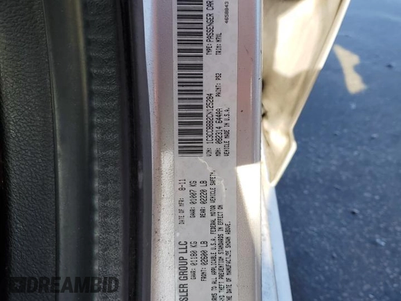 2012 Chrysler 200 Touring with VIN 1C3CCBBB2CN125284, listed as a Copart auction lot 48386185 with 180,911 mi miles and Salvage Title. Bid and sale history available at DreamBid. Image 12.
