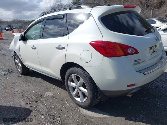 2009 Nissan Murano SL with VIN JN8AZ18W49W113053, listed as a IAAI auction lot 41733283 with 136,229 mi miles. Bid and sale history available at carsss.com. Image 3.