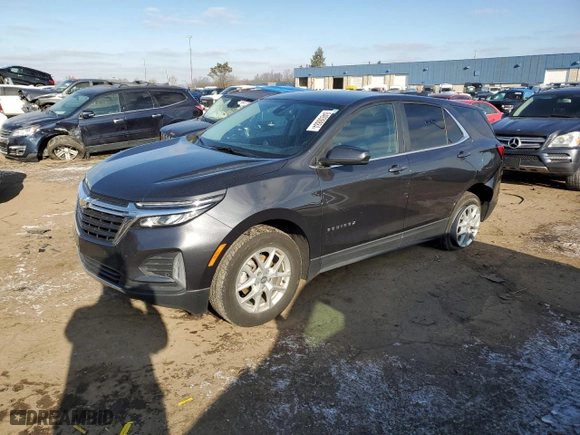 2023 Chevrolet Equinox LT with VIN 3GNAXUEG4PS185290, listed as a Copart auction lot 84938884 with 22,064 mi miles and Clean Title. Bid and sale history available at carsss.com. Image 1.