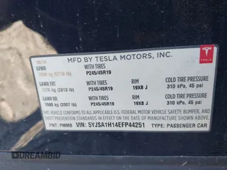 2014 Tesla Model S 60 с VIN 5YJSA1H14EFP44251, выставлен на аукционе IAAI как лот 42267250 с пробегом 60 560 миль миль и . История ставок и продаж доступна на DreamBid. Изображение 9.