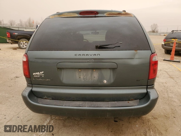 2006 Dodge Caravan SXT with VIN 1D4GP45R56B633618, listed as a Copart auction lot 49915345 with 223,481 mi miles and Salvage Title. Bid and sale history available at DreamBid. Image 6.