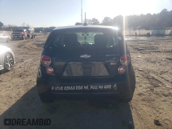 2016 Chevrolet Sonic LT with VIN 1G1JC6SB0G4103458, listed as a Copart auction lot 89162855 with 0 mi miles and Salvage Title. Bid and sale history available at carsss.com. Image 6.