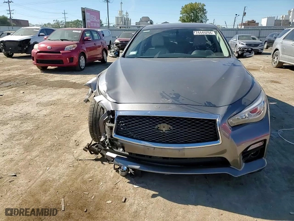 2014 Infiniti Q50 Hybrid Sport with VIN JN1AV7AR3EM703509, listed as a Copart auction lot 74449294 with 150,410 mi miles and Salvage Title. Bid and sale history available at carsss.com. Image 11.