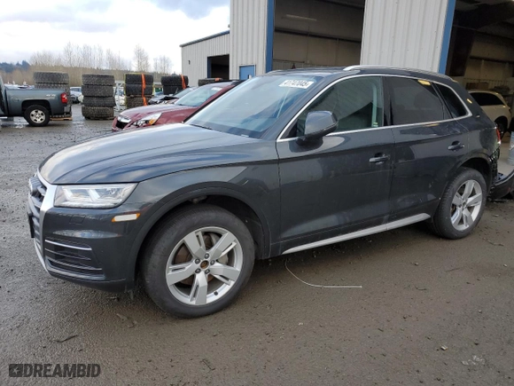 2018 Audi Q5 Premium Plus with VIN WA1BNAFY9J2233680, listed as a Copart auction lot 41747045 with 57,132 mi miles and Salvage Title. Bid and sale history available at carsss.com. Image 1.