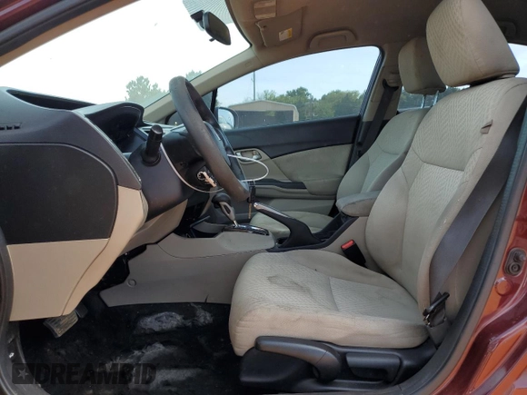 2014 Honda Civic LX with VIN 2HGFB2F57EH519196, listed as a Copart auction lot 53933895 with 297,351 mi miles and Salvage Title. Bid and sale history available at DreamBid. Image 7.