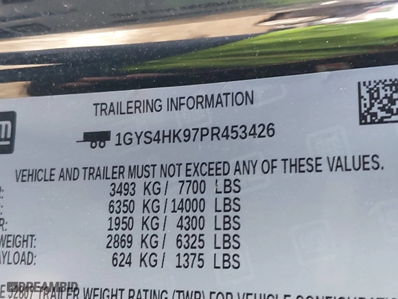 2023 Cadillac Escalade AWD V-Series with VIN 1GYS4HK97PR453426, listed as a IAAI auction lot 41411066 with 13,764 mi miles. Bid and sale history available at carsss.com. Image 9.