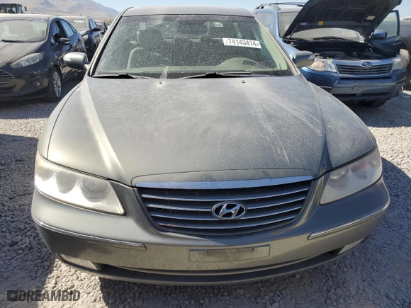 2008 Hyundai Azera Limited with VIN KMHFC46F78A276911, listed as a Copart auction lot 74143414 with 187,209 mi miles and Salvage Title. Bid and sale history available at carsss.com. Image 5.