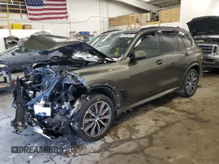 2025 BMW X5 xDrive40i with VIN 5UX23EU01S9Y34671, listed as a Copart auction lot 45758765 with 0 mi miles and Salvage Title. Bid and sale history available at carsss.com. Image 1.