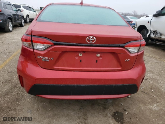 2021 Toyota Corolla LE with VIN 5YFEPMAE6MP253144, listed as a Copart auction lot 43775405 with 71,516 mi miles and Salvage Title. Bid and sale history available at carsss.com. Image 6.