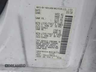 2018 Nissan NV SV with VIN 1N6AF0KY0JN805875, listed as a IAAI auction lot 41632093 with 130,052 mi miles. Bid and sale history available at carsss.com. Image 9.