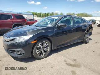 2018 Honda Civic EX-L z VIN 19XFC1F77JE200457, wystawiony jako Copart lot #55989755 z przebiegiem 95 080 mil mil oraz Szkoda całkowita • Salvage title. Historia ofert i sprzedaży dostępna na DreamBid. Obrazek 1.