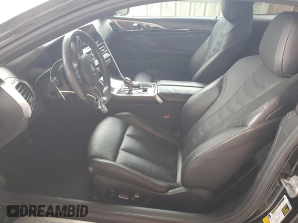2021 BMW 8 Series M850i xDrive with VIN WBABC4C0XMCG35539, listed as a Copart auction lot 52070705 with 0 mi miles and Non Repairable. Bid and sale history available at carsss.com. Image 7.