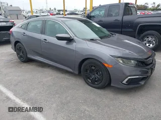 2020 Honda Civic Sedan LX with VIN 2HGFC2F63LH530442, listed as a IAAI auction lot 42071650 with 38,520 mi miles. Bid and sale history available at carsss.com. Image 1.