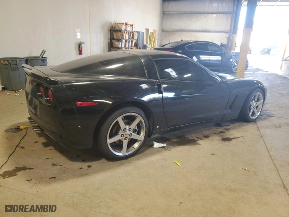 2007 Chevrolet Corvette with VIN 1G1YY25U775120855, listed as a Copart auction lot 80844154 with 0 mi miles and Salvage Title. Bid and sale history available at carsss.com. Image 3.