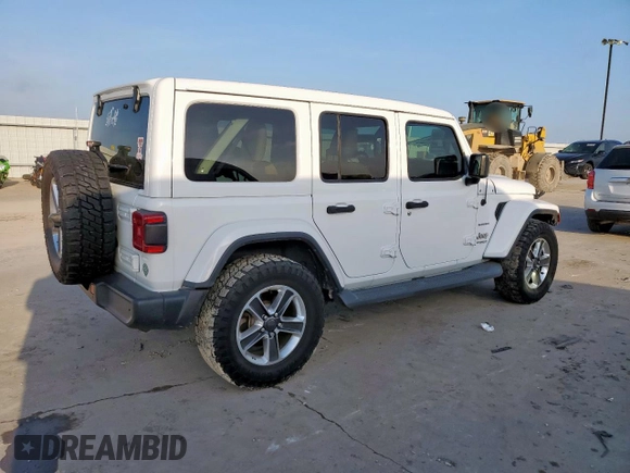 2019 Jeep Wrangler Unlimited Sahara z VIN 1C4HJXEG8KW527198, wystawiony jako Copart lot #60043115 z przebiegiem Nie podano mil oraz Szkoda całkowita • Salvage title. Historia ofert i sprzedaży dostępna na DreamBid. Obrazek 3.