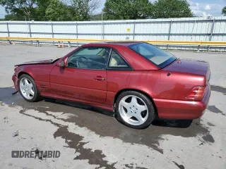 2001 Mercedes-Benz SL 500 with VIN WDBFA68F51F197134, listed as a Copart auction lot 55603755 with 115,826 mi miles and Salvage title. Bid and sale history available at DreamBid. Image 2.