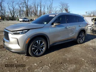 2023 Infiniti QX60 Luxe z VIN 5N1DL1FSXPC367774, wystawiony jako Copart lot #50039935 z przebiegiem 36 379 mil mil oraz Szkoda całkowita • Salvage title. Historia ofert i sprzedaży dostępna na DreamBid. Obrazek 1.