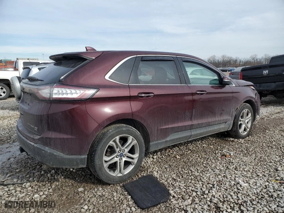 2017 Ford Edge Titanium with VIN 2FMPK4K87HBC40185, listed as a Copart auction lot 43130505 with 118,899 mi miles and Salvage Title. Bid and sale history available at carsss.com. Image 3.