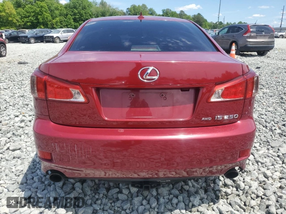 2011 Lexus IS 250 with VIN JTHCF5C20B5048141, listed as a Copart auction lot 56242515 with Not provided miles and Salvage title. Bid and sale history available at DreamBid. Image 6.