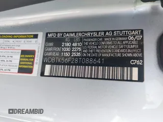 2008 Mercedes-Benz CLK 350 с VIN WDBTK56F28T088641, выставлен на аукционе IAAI как лот 41797102 с пробегом 136 971 миль миль и . История ставок и продаж доступна на DreamBid. Изображение 9.