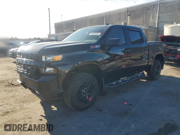 2020 Chevrolet Silverado 1500 Custom Trail Boss with VIN 1GCPYCEF5LZ104103, listed as a Copart auction lot 49333805 with 43,141 mi miles and Salvage Title. Bid and sale history available at DreamBid. Image 1.