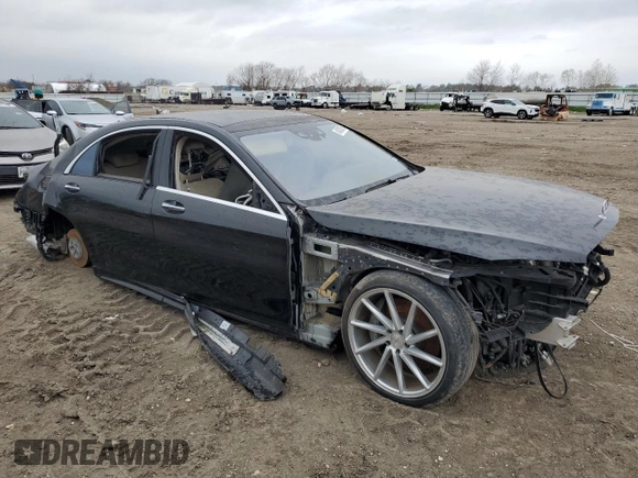 2014 Mercedes-Benz S-Class S 550 with VIN WDDUG8CB7EA009259, listed as a Copart auction lot 45183065 with 0 mi miles and Salvage Title. Bid and sale history available at carsss.com. Image 4.