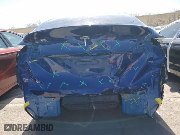 2023 Tesla Model Y Long Range with VIN 7SAYGAEE6PF689615, listed as a Copart auction lot 50999385 with 16,514 mi miles and Salvage Title. Bid and sale history available at DreamBid. Image 6.