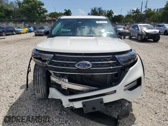 2022 Ford Explorer XLT with VIN 1FMSK8DH0NGB18321, listed as a Copart auction lot 50718605 with 21,047 mi miles and Salvage Title. Bid and sale history available at DreamBid. Image 5.