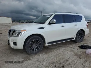 2020 Nissan Armada Platinum z VIN JN8AY2NF6L9360075, wystawiony jako Copart lot #55240645 z przebiegiem 93 505 mil mil oraz Szkoda całkowita • Salvage title. Historia ofert i sprzedaży dostępna na DreamBid. Obrazek 1.