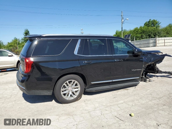 2023 GMC Yukon SLT with VIN 1GKS2BKD6PR486337, listed as a Copart auction lot 58232134 with 3,112 mi miles and Salvage Title. Bid and sale history available at carsss.com. Image 3.