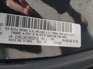 2017 Chrysler Pacifica Touring L with VIN 2C4RC1BG7HR539716, listed as a IAAI auction lot 42037822 with 160,623 mi miles and . Bid and sale history available at DreamBid. Image 9.